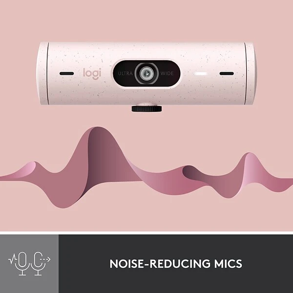 Logitech Brio 500 HD Webcam, 4 Megapixels, Rose (960-001432) - Image 3