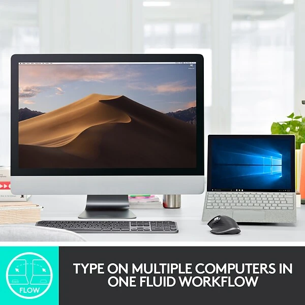 Logitech MX Keys Wireless Keyboard, Black (920-009295) - Image 4