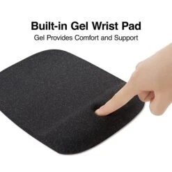 Quill Brand® Mouse Pad With Gel Wrist Rest, Black (53326)