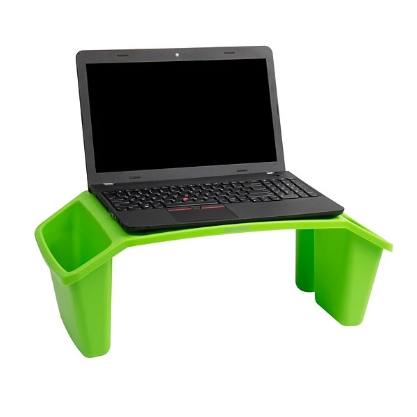 Mind Reader Sprout Collection 22.25? X 10.75? Plastic Kids' Lap Desk With Side Storage Pockets, Green, 2/Pack (2KIDLAP-GRN) - Image 6