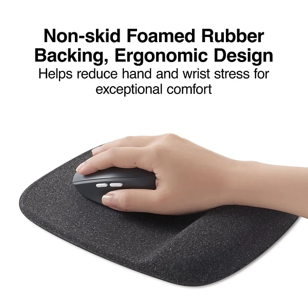 Quill Brand® Mouse Pad With Gel Wrist Rest, Black (53326) - Image 2