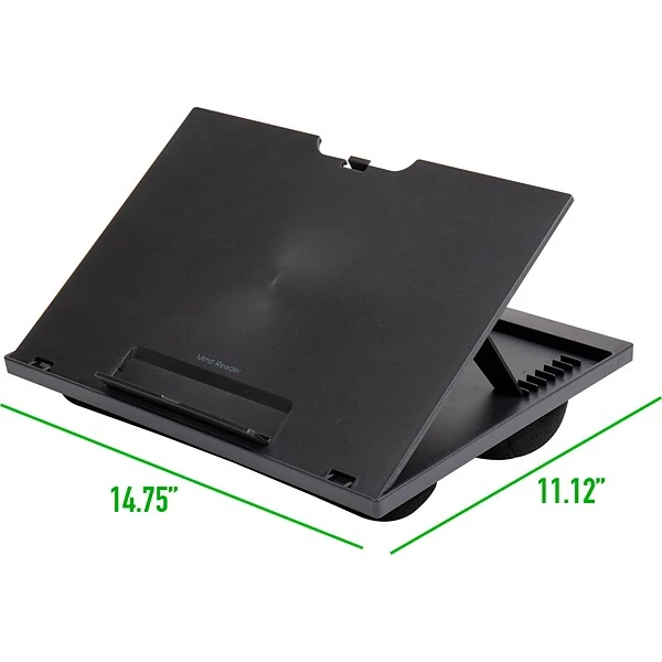 Mind Reader Anchor Collection 14.75" X 11" Plastic Adjustable 8 Position With Cushions Lap Desk, Black, 2/Pack (2LTADJUST-BLK) - Image 5
