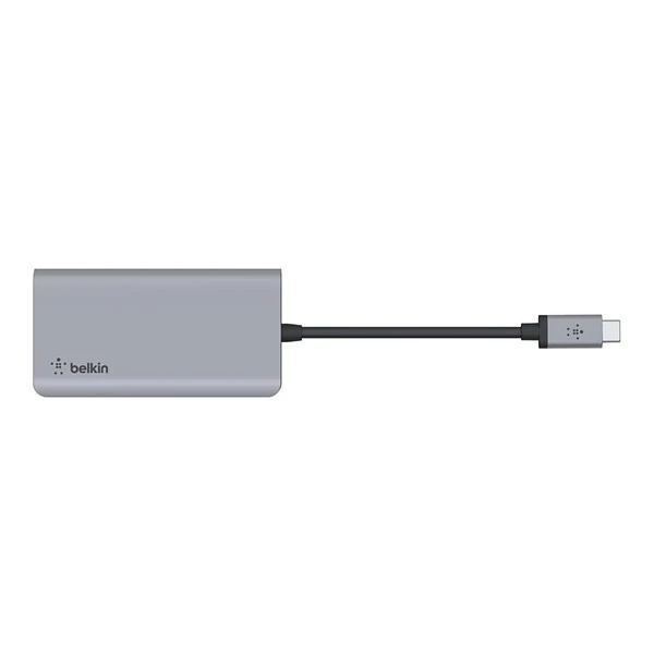 Belkin USB-C To Multiport Video Adapter, Gray/Black (AVC006BTSGY) - Image 4