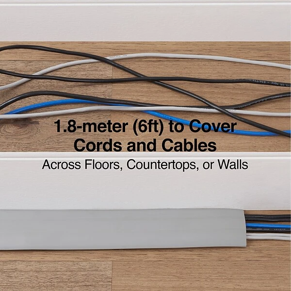 6' Cord Cover Cable Protector, Gray