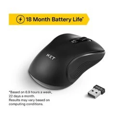 NXT Technologies™ Wireless Laser USB Mouse, Black (NX60886)
