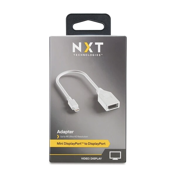 NXT Technologies™ 0.5' Mini DisplayPort/DisplayPort Audio/Video Adapter, White (NX51762) - Image 6