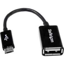 Startech 5" Micro USB To USB OTG Host Adapter; Black