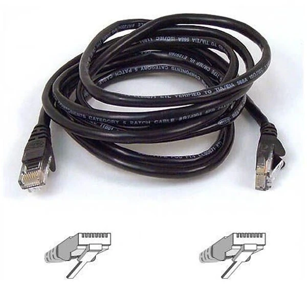 Belkin® A3L791 3' Cat5E Patch Cord; Black