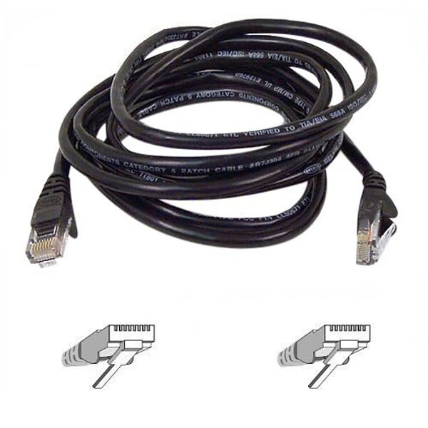 Belkin® A3L791 Cat5E 20' Snagless Molded Patch Cable; Black