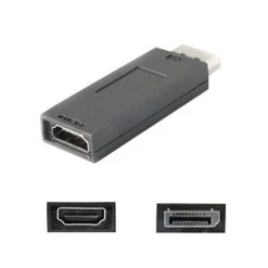 AddOn Male Displayport To Female HDMI Adapter Converter, Black