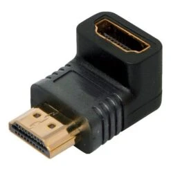 4XEM™ 90 Deg HDMI A Male To HDMI A Female Adapter, Black