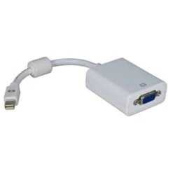 QVC® Mini Displayport To VGA Cable Adapter; White