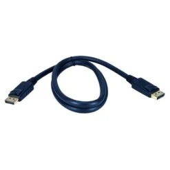 QVS® 6' Displayport Male To Male Digital A/V Cable With Latches; Matte Black