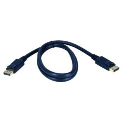 QVS® 10' Displayport Male To Male Digital A/V Cable With Latches; Matte Black