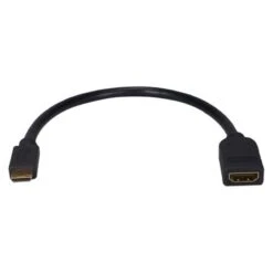 QVS® 10" High Speed HDMI Female To Mini HDMI Male Camera Conversion Cable; Black