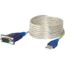 Sabrent® 6' USB 2.0 To DB-9 RS-232 Serial Adapter Cable; Blue