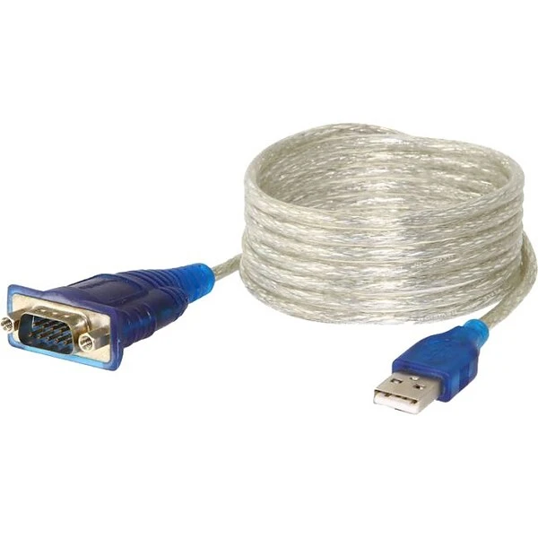 Sabrent® 6' USB 2.0 To DB-9 RS-232 Serial Adapter Cable; Blue