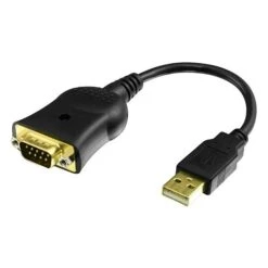 Aluratek USB To RS-232 DB9 Serial Adapter; Black