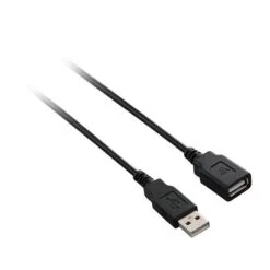 V7® 6' A To A M/F USB 2.0 Cable With Standard Copper Conductor; Black
