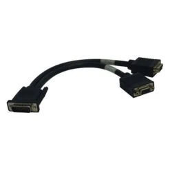 Tripp Lite 1' DMS-59 Male To HD-15 Female VGA Splitter Cable; Black