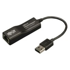 Tripp Lite USB 2.0 A Male To RJ45 Male USB 2.0 Ethernet Adapter; Black