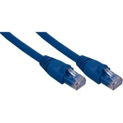 QVS® 14' Cat6a RJ45 10Gigabit Ethernet Patch Cord; Blue