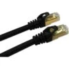 QVS® 10' Cat7 RJ45 10Gbps S-STP Flexible Molded Patch Cord; Black