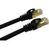 QVS® 50' Cat7 RJ45 10Gbps S-STP Flexible Molded Patch Cord; Black