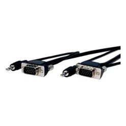 Comprehensive® 15' Pro AV/IT Series HD-15 Male Micro VGA Cable With Audio; Black