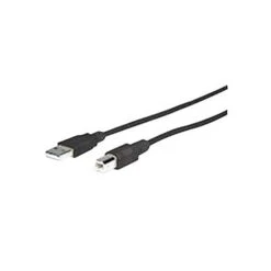 Comprehensive® Standard Series 6' USB 2.0 A/B Male USB Cable; Black