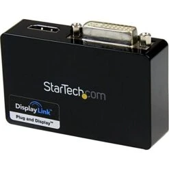 Startech USB 3.0 To HDMI/DVI Dual Monitor External Video Card Adapter; Black