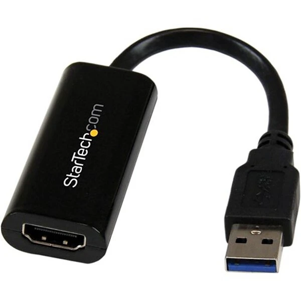 Startech 2.4" Slim USB 3.0 To HDMI External Multi Monitor Video Card Adapter; Black