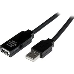 Startech 32.81' USB 2.0 M/F Active Extension Cable; Black