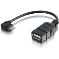 C2G® 6" Mobile Device USB Micro B Male To USB Female Device OTG Adapter Cable; Black