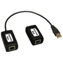 Tripp Lite® USB Over Cat5/Cat6 USB A Male/A Female Extender Kit; Black