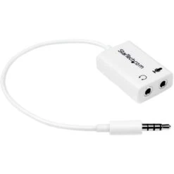 Startech Mini-phone Male/Female Headset Splitter Adapter; White