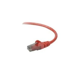 Belkin A3L980-01-RED-S 1' CAT-6 RJ-45 Snagless Patch Cable, Red