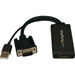 Startech VGA2HDU VGA To HDMI Adapter With USB Audio And Power Portable VGA To HDMI Converter
