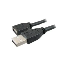 Comprehensive 16' USB 2.0 Male To Female Extension Cable, Black