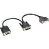 Tripp Lite® 0.5' DVI-D To VGA Male/Female Digital Y Splitter Cable; Black