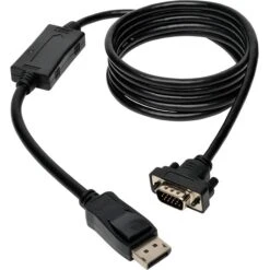 Tripp Lite® 6' Latches To HD-15 Adapter Male/Male DisplayPort To VGA Cable; Black
