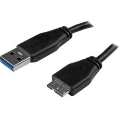 Startech Slim SuperSpeed 6' M/M Type A To Micro B USB 3.0 Cable; Black