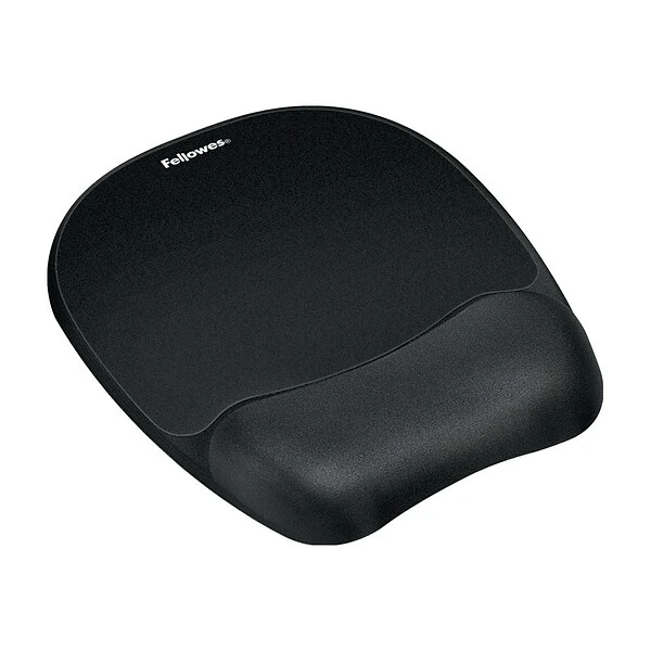 Fellowes® 9 1/4"(D) Memory Foam Mousepad/Wrist Rest; Black