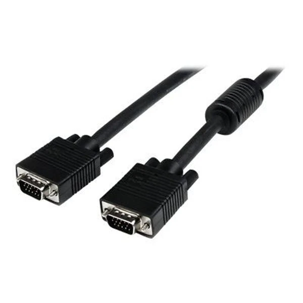 StarTech® 50' Coax High Resolution HD15 Male/Male VGA Monitor Cable; Black