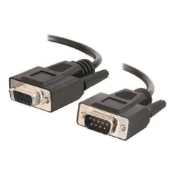 C2G ® 52030 6' DB9 Male/Female Serial RS232 Extension Cable; Black