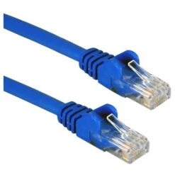 QVS 3' RJ-45 Male To Male Cat5e Ethernet Flexible Snagless Patch Cord; Blue, 3/Pack