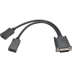 Tripp Lite 1' DMS-59/DisplayPort Splitter Y Cable; Black
