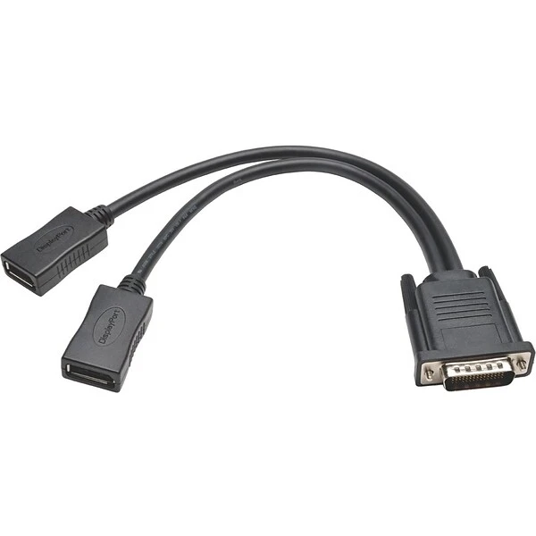 Tripp Lite 1' DMS-59/DisplayPort Splitter Y Cable; Black