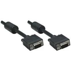 Manhattan® 10' HD15 SVGA Male/Male Audio/Video Splitter Monitor Cable, Black