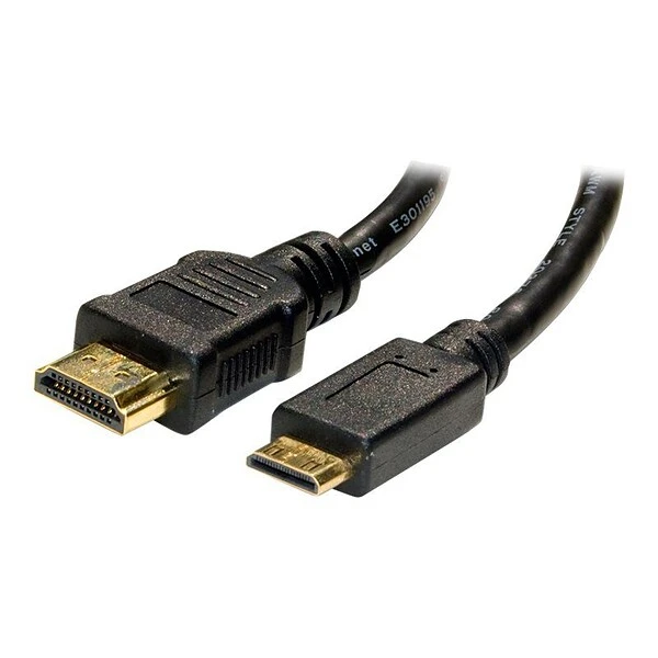 4XEM™ 15' Mini HDMI To HDMI Male/Male Adapter Cable; Black